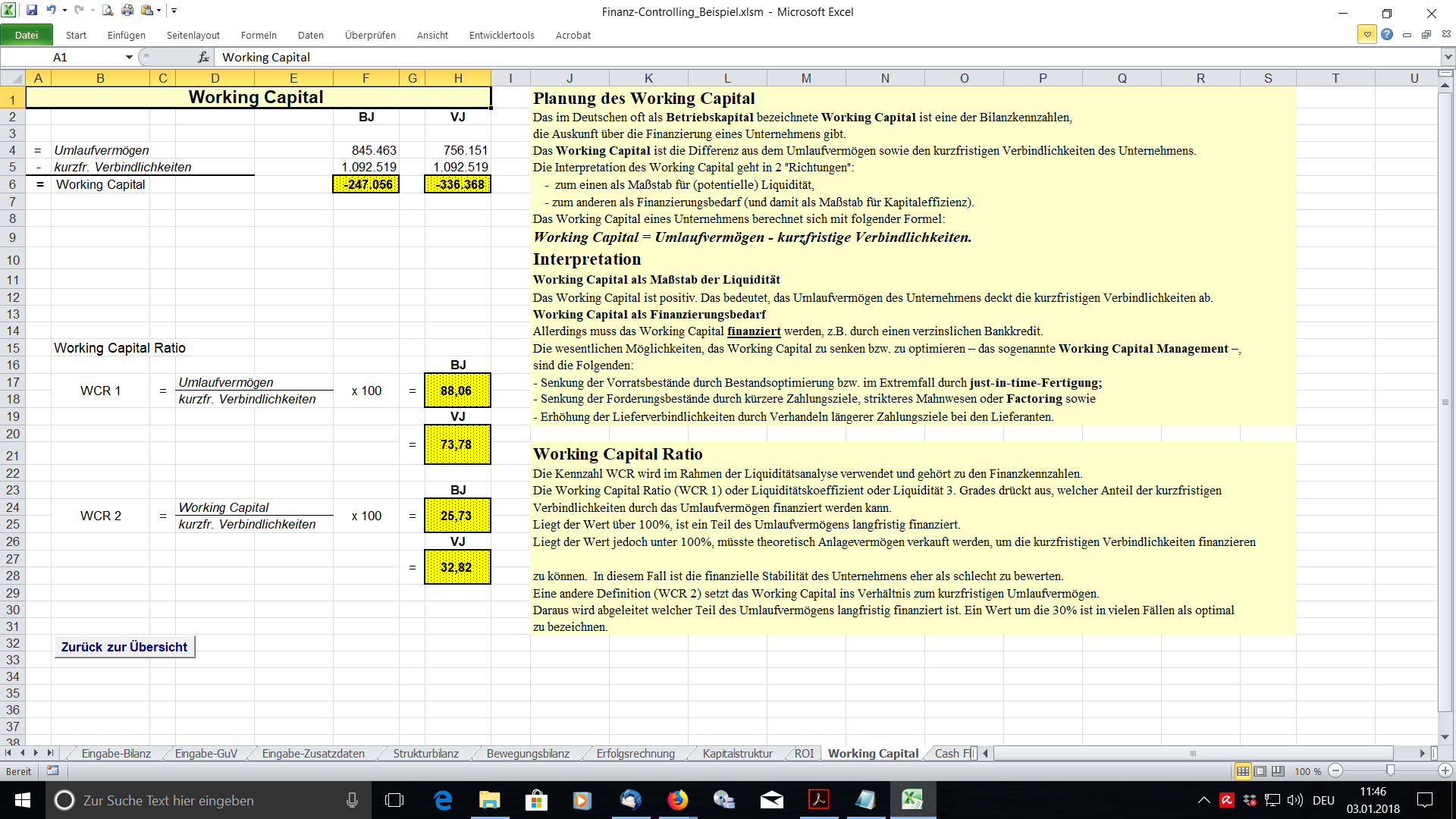 Excel Tool Finanz Controlling F R Kleine Und Mittlere Unternehmen